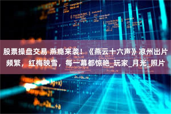股票操盘交易 燕瘾来袭！《燕云十六声》凉州出片频繁，红梅映雪，每一幕都惊艳_玩家_月光_照片